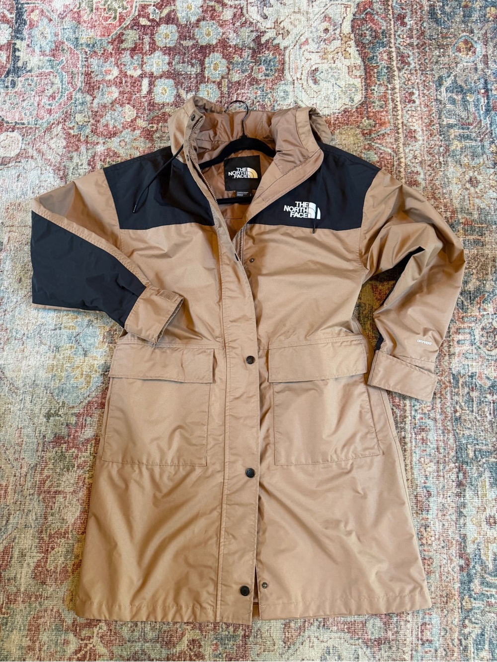 The North Face Reign On Parka Women’s Two-Tone Brown & Black Long Hooded Jacket - Picture 3 of 14